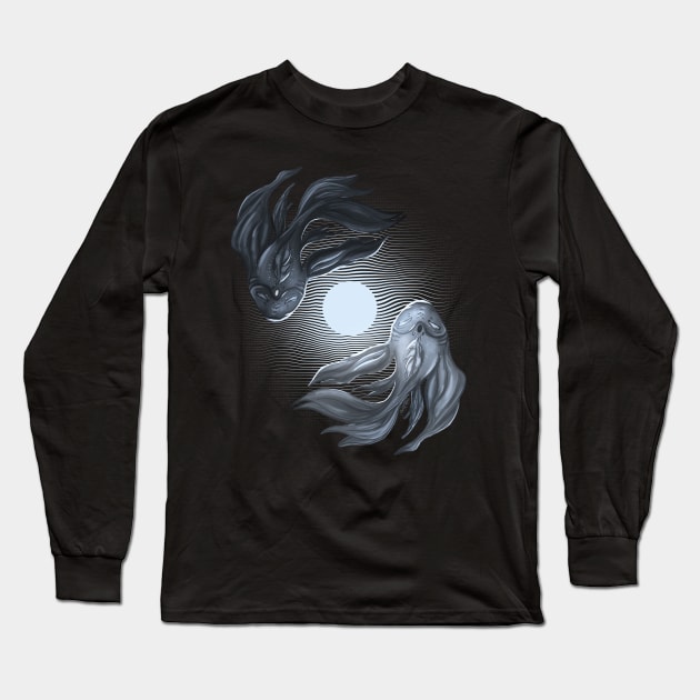 Balance Within Yin and Yang. Long Sleeve T-Shirt by hybridgothica